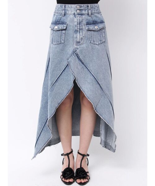 EATME（イートミー）の「FRONTスリットロングデニムスカート（デニムスカート・レディース・ブラック/ライトブルー・SMALL/MEDIUM）」の15枚目の写真