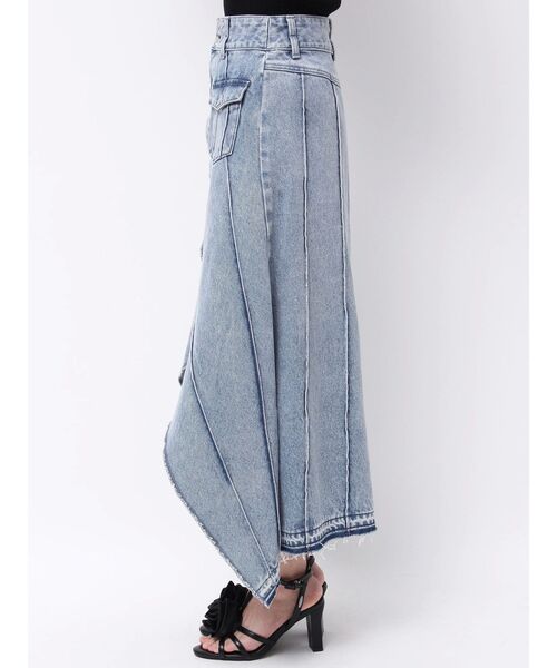 EATME（イートミー）の「FRONTスリットロングデニムスカート（デニムスカート・レディース・ブラック/ライトブルー・SMALL/MEDIUM）」の16枚目の写真