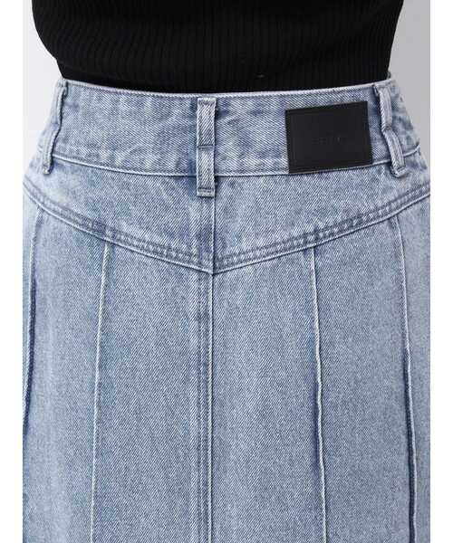 EATME（イートミー）の「FRONTスリットロングデニムスカート（デニムスカート・レディース・ブラック/ライトブルー・SMALL/MEDIUM）」の18枚目の写真
