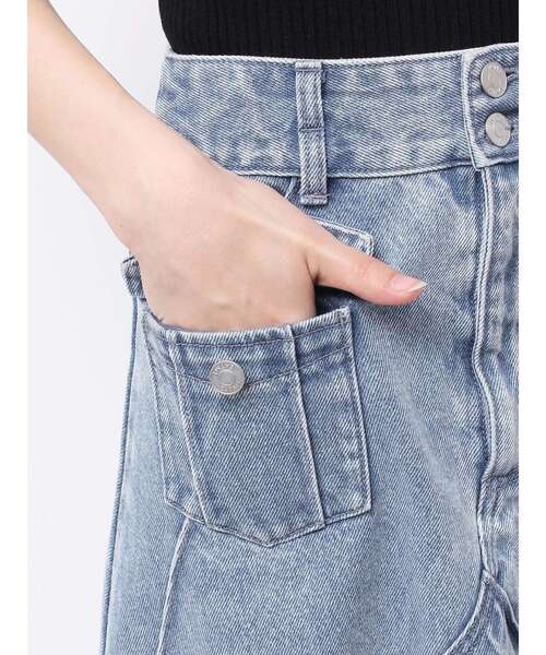 EATME（イートミー）の「FRONTスリットロングデニムスカート（デニムスカート・レディース・ブラック/ライトブルー・SMALL/MEDIUM）」の19枚目の写真