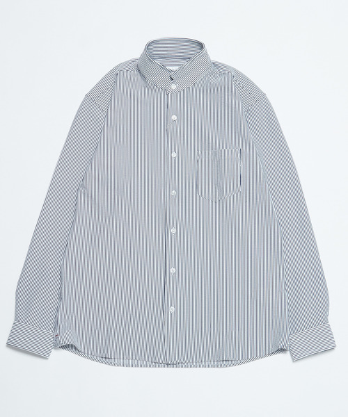 MEN'S MELROSE(メンズメルローズ)の「トリコットサッカーワンピースカラーシャツ(シャツ/ブラウス・メンズ・ネイビー/ホワイト/ブラック・4/2/3)」の8枚目の写真
