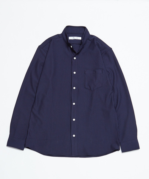MEN'S MELROSE(メンズメルローズ)の「トリコットサッカーワンピースカラーシャツ(シャツ/ブラウス・メンズ・ネイビー/ホワイト/ブラック・4/2/3)」の10枚目の写真