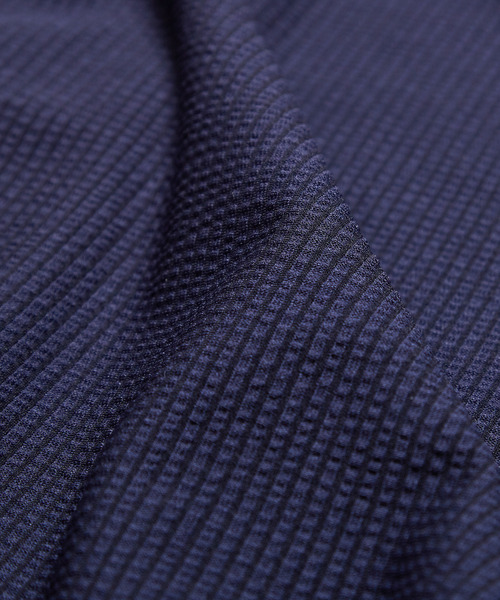 MEN'S MELROSE(メンズメルローズ)の「トリコットサッカーワンピースカラーシャツ(シャツ/ブラウス・メンズ・ネイビー/ホワイト/ブラック・4/2/3)」の11枚目の写真