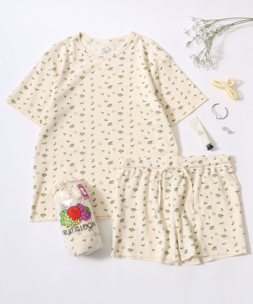 MCM ルームウェア　ロゴ総柄シャツ&パンツ　セットアップ セール】FRUIT OF THE LOOM/フルーツオブザルーム セットアップ