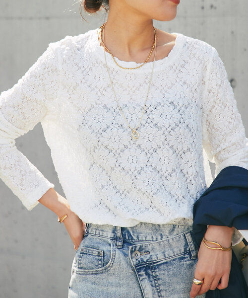 un dix cors（アンディコール）の「フラワーレースカットソー（Tシャツ/カットソー・レディース・ブラック/ホワイト/グリーン系その他2・FREE）」の17枚目の写真