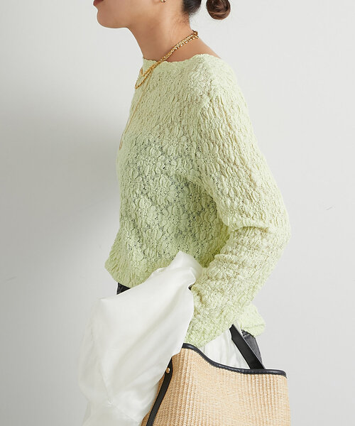 un dix cors（アンディコール）の「フラワーレースカットソー（Tシャツ/カットソー・レディース・ブラック/ホワイト/グリーン系その他2・FREE）」の12枚目の写真