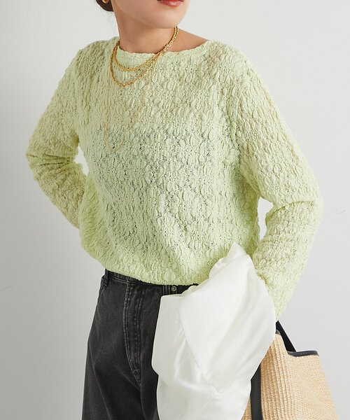 un dix cors（アンディコール）の「フラワーレースカットソー（Tシャツ/カットソー・レディース・ブラック/ホワイト/グリーン系その他2・FREE）」の14枚目の写真