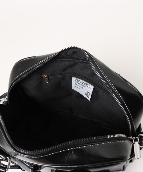 セール】ギャザーリボンダブルポケットスクエアボストンバッグ