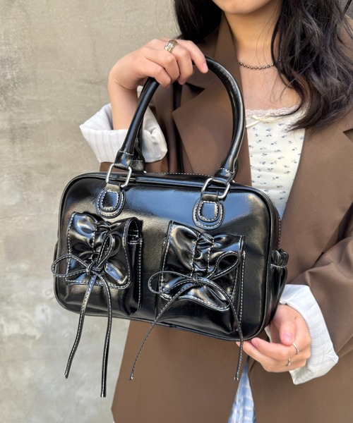 ❤ポケット付き❤dopタンバリン&キャットボアベスト【black✕black】 ボアスタンドベスト - ジャケット/アウター通販 | 人気レディース