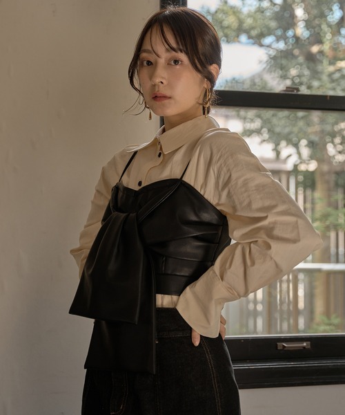 mideal（マイディール）の「design loose shirts / デザインルーズシャツ（シャツ/ブラウス・レディース・アイボリー/ブルー/ピンク・FREE）」の9枚目の写真