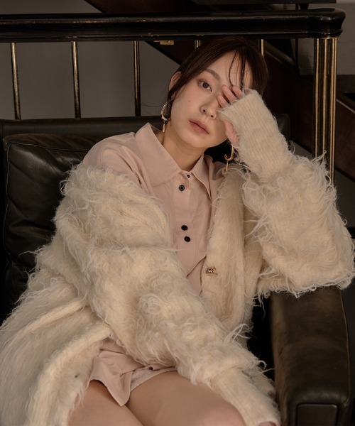 mideal（マイディール）の「design loose shirts / デザインルーズシャツ（シャツ/ブラウス・レディース・アイボリー/ブルー/ピンク・FREE）」の4枚目の写真