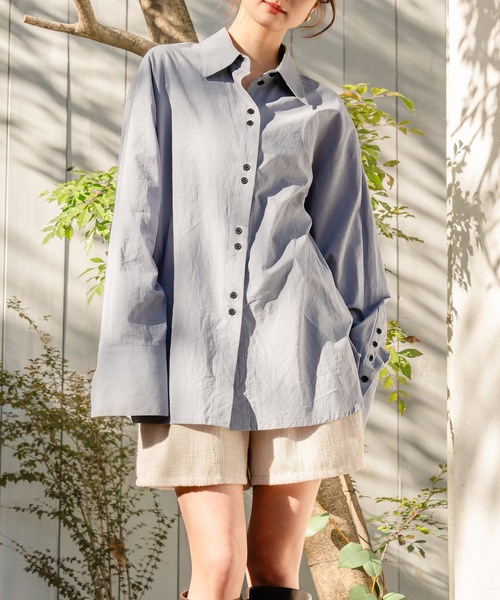 mideal（マイディール）の「design loose shirts / デザインルーズシャツ（シャツ/ブラウス・レディース・アイボリー/ブルー/ピンク・FREE）」の18枚目の写真