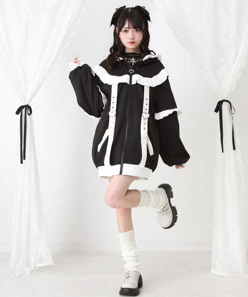 フリルパーカーワンピとモコモコパーカー フリルパーカーワンピとモコモコパーカー （量産型/参戦服/推し