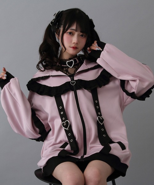 フリルパーカーワンピとモコモコパーカー フリルパーカーワンピとモコモコパーカー （【予約販売