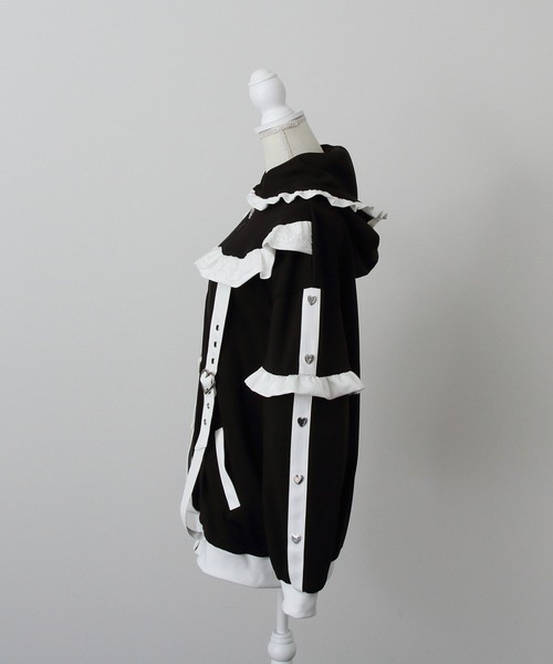 ジャージフリルパーカーワンピース（パーカー）｜DearMyLove（ディア