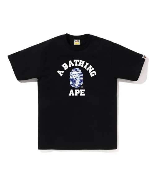 【A BATHING APE】TREE EDGE CAMO COLLEGE TEE 要在庫確認 001TEL802030_BLK_A.jpg?v=