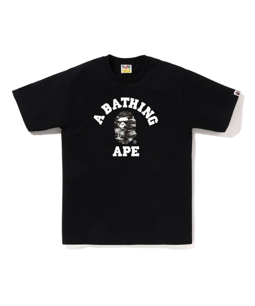 A BATHING APE（アベイシングエイプ）の「PALM TREE CAMO COLLEGE TEE（Tシャツ/カットソー・メンズ・ホワイト×ブラック/ブラック/ホワイト×ブルー/ホワイト×レッド/ブラック×レッド/ブラック×ブルー・X-LARGE/SMALL/XXX-LARGE/MEDIUM/XX-LARGE/LARGE）」の4枚目の写真