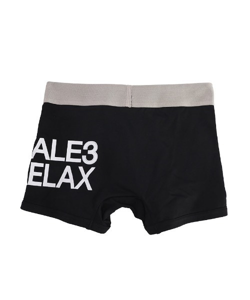 1piu1uguale3 RELAX（ウノピュウノウグァーレトレリラックス）の「1PIU1UGUALE3 RELAX (ウノ ピュ ウノ ウグァーレ トレ リラックス) ワンサイドロゴ刺繍 ボクサーパンツ（ボクサーパンツ・メンズ・ブラック・L/M）」の2枚目の写真