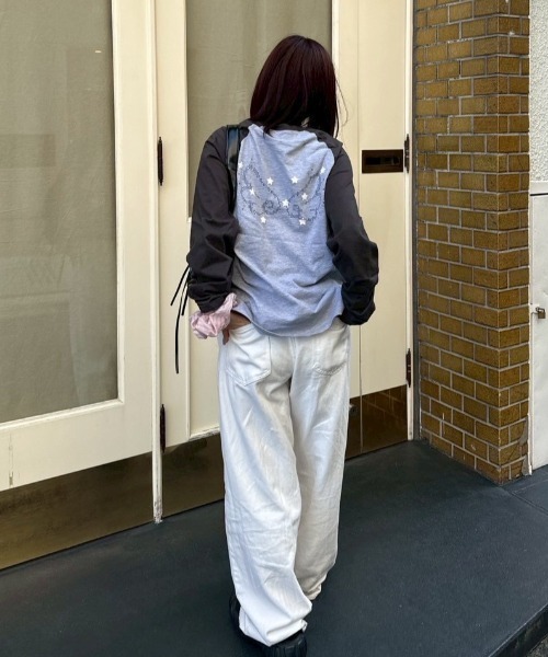 nemne store(ネンネストア)の「アソート配色ラグランロンT(Tシャツ/カットソー・レディース・ブルー系/杢グレー・SMALL/MEDIUM)」の5枚目の写真