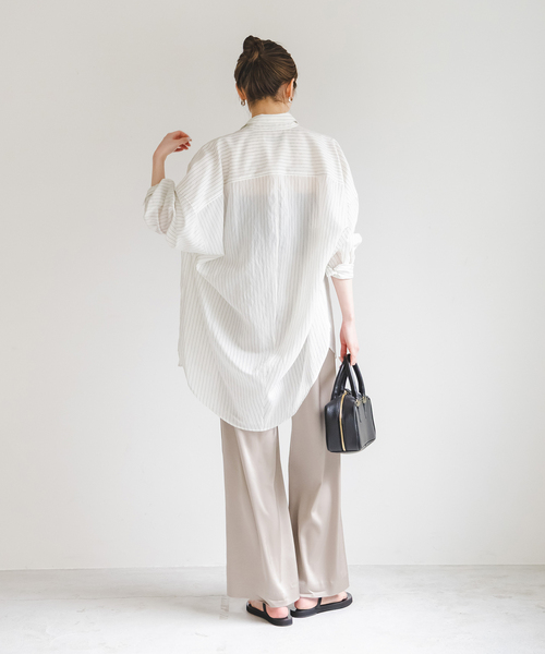 NOBLE｜イージーケアルーズドレープシャツ | Rakuten Fashion