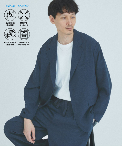 JOURNAL STANDARD(ジャーナルスタンダード)の「EVALET ギンガム フィールド ジャケット / セットアップ対応(テーラードジャケット・メンズ・ライトグレー/ウッド/ネイビー・SMALL/MEDIUM/LARGE)」の3枚目の写真