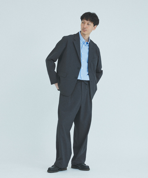 JOURNAL STANDARD(ジャーナルスタンダード)の「EVALET ギンガム フィールド ジャケット / セットアップ対応(テーラードジャケット・メンズ・ライトグレー/ウッド/ネイビー・SMALL/MEDIUM/LARGE)」の4枚目の写真