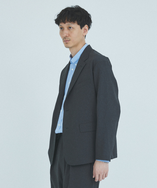 JOURNAL STANDARD(ジャーナルスタンダード)の「EVALET ギンガム フィールド ジャケット / セットアップ対応(テーラードジャケット・メンズ・ライトグレー/ウッド/ネイビー・SMALL/MEDIUM/LARGE)」の9枚目の写真