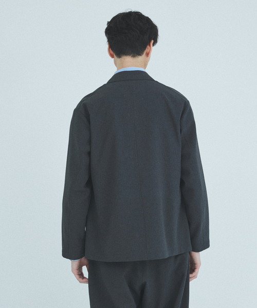 JOURNAL STANDARD(ジャーナルスタンダード)の「EVALET ギンガム フィールド ジャケット / セットアップ対応(テーラードジャケット・メンズ・ライトグレー/ウッド/ネイビー・SMALL/MEDIUM/LARGE)」の10枚目の写真