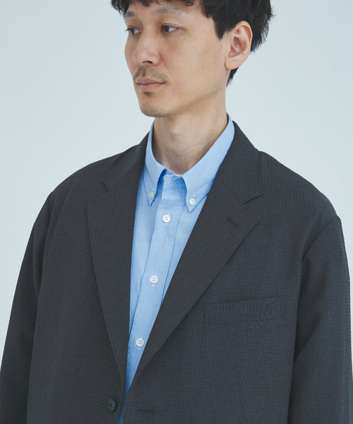 JOURNAL STANDARD(ジャーナルスタンダード)の「EVALET ギンガム フィールド ジャケット / セットアップ対応(テーラードジャケット・メンズ・ライトグレー/ウッド/ネイビー・SMALL/MEDIUM/LARGE)」の11枚目の写真