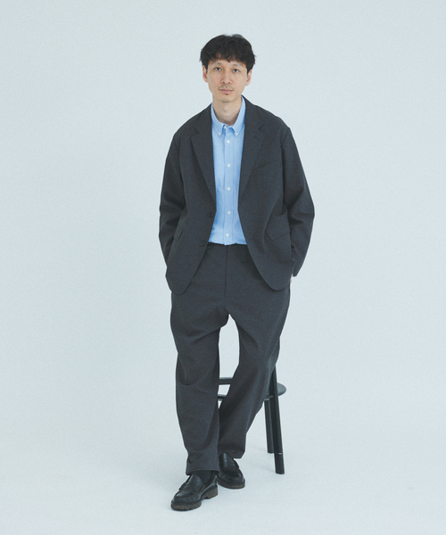 JOURNAL STANDARD(ジャーナルスタンダード)の「EVALET ギンガム フィールド ジャケット / セットアップ対応(テーラードジャケット・メンズ・ライトグレー/ウッド/ネイビー・SMALL/MEDIUM/LARGE)」の14枚目の写真