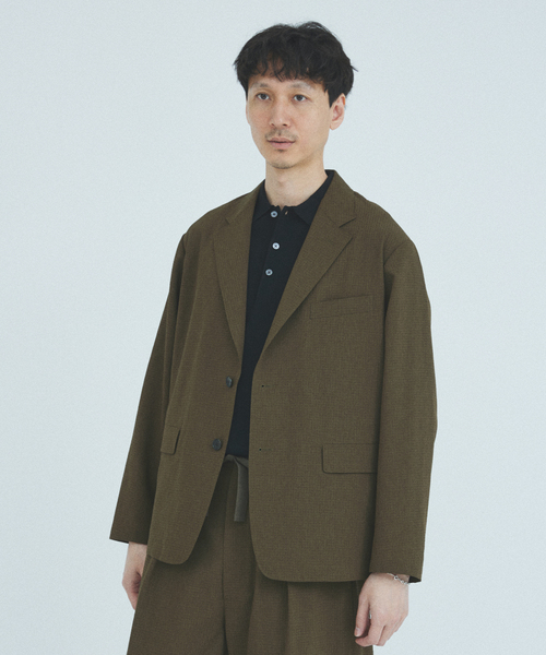 JOURNAL STANDARD(ジャーナルスタンダード)の「EVALET ギンガム フィールド ジャケット / セットアップ対応(テーラードジャケット・メンズ・ライトグレー/ウッド/ネイビー・SMALL/MEDIUM/LARGE)」の19枚目の写真