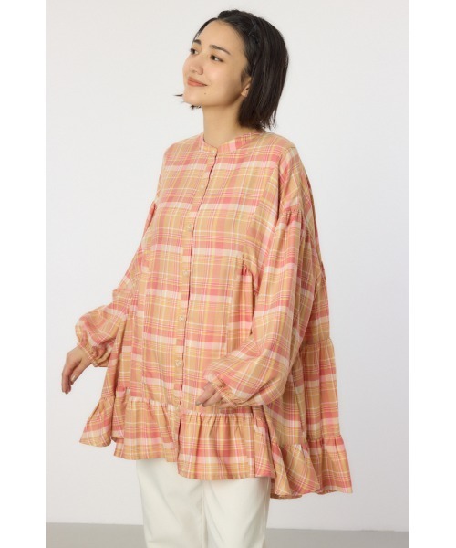 RODEO CROWNS WIDE BOWL(ロデオクラウンズワイドボウル)の「マルチチェックティアードチュニック(チュニック・レディース・グリーン系その他/ブルー系その他/イエロー系その他/ブラック系その他・FREE)」の4枚目の写真