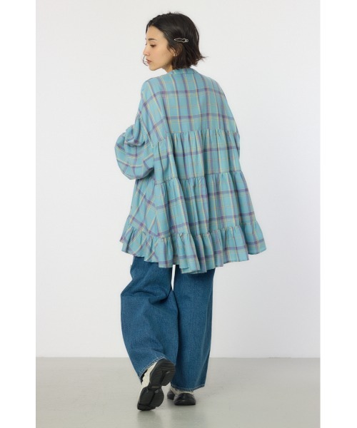 RODEO CROWNS WIDE BOWL(ロデオクラウンズワイドボウル)の「マルチチェックティアードチュニック(チュニック・レディース・グリーン系その他/ブルー系その他/イエロー系その他/ブラック系その他・FREE)」の9枚目の写真