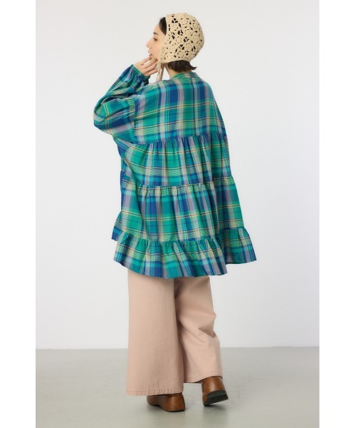 RODEO CROWNS WIDE BOWL(ロデオクラウンズワイドボウル)の「マルチチェックティアードチュニック(チュニック・レディース・グリーン系その他/ブルー系その他/イエロー系その他/ブラック系その他・FREE)」の14枚目の写真