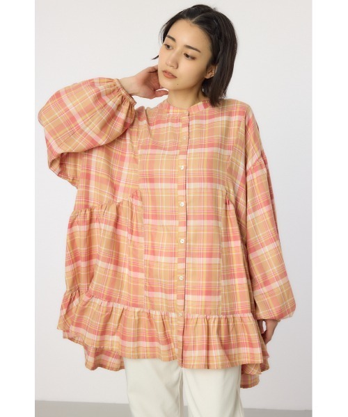 RODEO CROWNS WIDE BOWL(ロデオクラウンズワイドボウル)の「マルチチェックティアードチュニック(チュニック・レディース・グリーン系その他/ブルー系その他/イエロー系その他/ブラック系その他・FREE)」の15枚目の写真