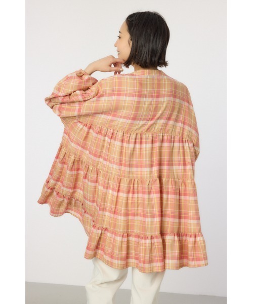 RODEO CROWNS WIDE BOWL(ロデオクラウンズワイドボウル)の「マルチチェックティアードチュニック(チュニック・レディース・グリーン系その他/ブルー系その他/イエロー系その他/ブラック系その他・FREE)」の18枚目の写真