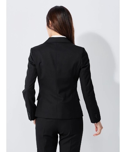 Perfect Suit FActory（パーフェクトスーツファクトリー）の「インポート【REDA】リクルートスーツ　テーラードジャケット　無地　ブラック（スーツジャケット・レディース・ブラック・13号/11号/7号/9号）」の6枚目の写真