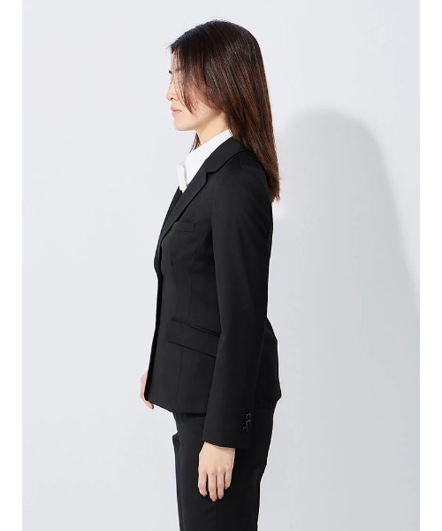 Perfect Suit FActory（パーフェクトスーツファクトリー）の「インポート【REDA】リクルートスーツ　テーラードジャケット　無地　ブラック（スーツジャケット・レディース・ブラック・13号/11号/7号/9号）」の11枚目の写真