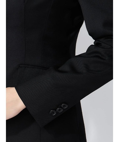 Perfect Suit FActory（パーフェクトスーツファクトリー）の「インポート【REDA】リクルートスーツ　テーラードジャケット　無地　ブラック（スーツジャケット・レディース・ブラック・13号/11号/7号/9号）」の14枚目の写真