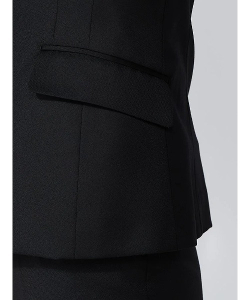 Perfect Suit FActory（パーフェクトスーツファクトリー）の「インポート【REDA】リクルートスーツ　テーラードジャケット　無地　ブラック（スーツジャケット・レディース・ブラック・13号/11号/7号/9号）」の15枚目の写真