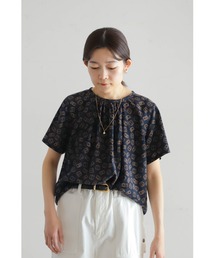 「Blanc Bleu Minuit」 半袖ブラウス FREE ブルーグレー レディース Blanc Bleu Minuit（ブランブルーミニュイ）の「【BBM】60