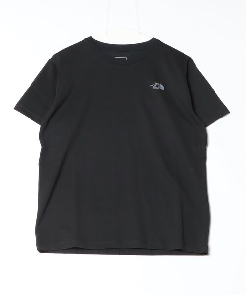 THE NORTH FACE(ザノースフェイス)の「ザ ノース フェイス THE NORTH FACE S/S Bandana Square Logo Tee_ショートスリーブバンダナスクエアロゴティー(Tシャツ/カットソー・レディース・ピンク/ブラック/ネイビー/ホワイト×ネイビー・M/L/XL/S)」の3枚目の写真
