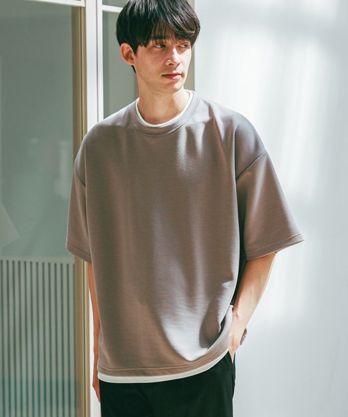 LAKOLE（ラコレ）の「ダンボールレイヤー半袖T / 323570（Tシャツ/カットソー・メンズ・ブラック/ブルー/サンドグレー/ライトグレー・MEDIUM/LARGE/X-LARGE）」の3枚目の写真