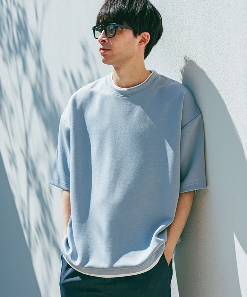 LAKOLE（ラコレ）の「ダンボールレイヤー半袖T / 323570（Tシャツ/カットソー・メンズ・ブラック/ブルー/サンドグレー/ライトグレー・MEDIUM/LARGE/X-LARGE）」の4枚目の写真