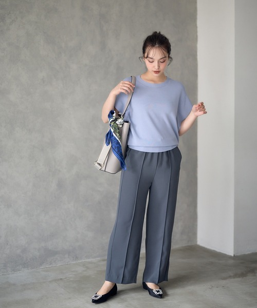12Twelve Agenda(トゥエルブ アジェンダ)の「マシーンウォッシャブルイージーパンツ(その他パンツ・レディース・チャコールグレー/ブラック/グレイッシュベージュ・M)」の1枚目の写真