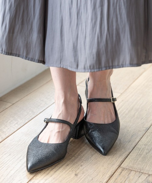 GLOBAL WORK（グローバルワーク）の「らくっションスリングバックサンダル/310104（サンダル・レディース・ブラック/アイボリー/シルバー/ブラック系その他・MEDIUM/LARGE）」の8枚目の写真