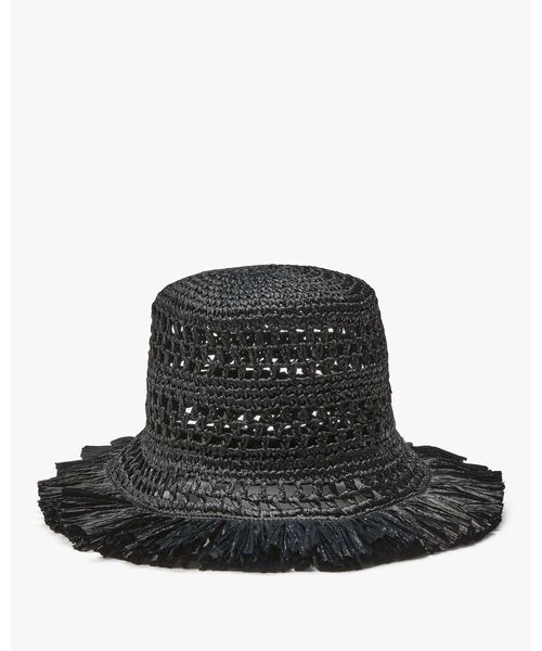 kate spade new york（ケイトスペード ニューヨーク）の「フリンジ スペード クロシェ（ハット・レディース・ブラック・ONE）」の3枚目の写真