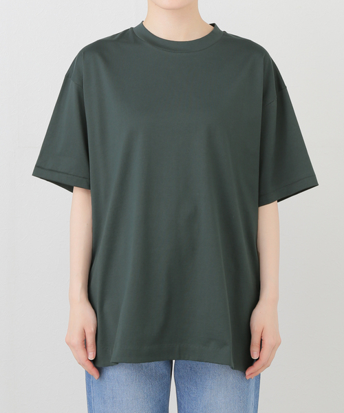 ATON(エイトン)の「ATON(エイトン) 別注 SUVIN60/2 SEMI ROUND-HEM Tシャツ(Tシャツ/カットソー・メンズ・チャコールグレー/ブラック/ホワイト/グリーン/ボルドー・2/4/6)」の17枚目の写真