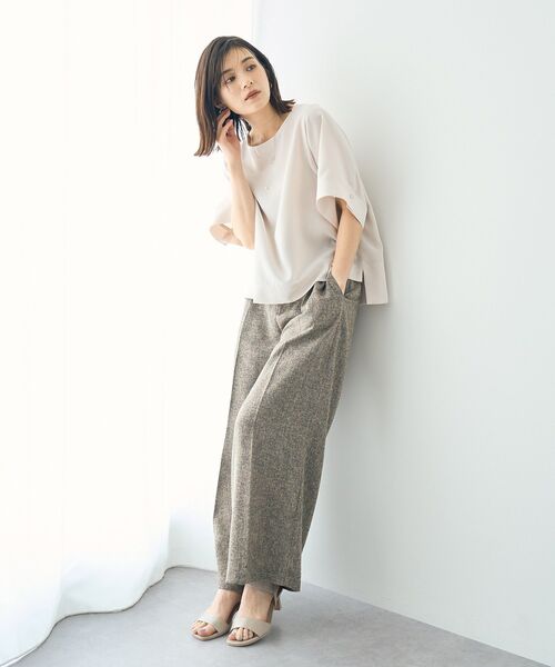 YECCA VECCA（イェッカヴェッカ）の「ドルマンブラウス（シャツ/ブラウス・レディース・ライトベージュ/サックスブルー/ネイビー・FREE）」の8枚目の写真