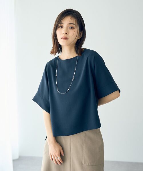 YECCA VECCA（イェッカヴェッカ）の「ドルマンブラウス（シャツ/ブラウス・レディース・ライトベージュ/サックスブルー/ネイビー・FREE）」の12枚目の写真